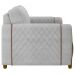 Poltrona Para Sala De Estar Decorativa Pés De Madeira Base Fixa Flora M03 Veludo Cinza - Lyam Decor