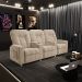 Poltrona Reclinável 3 lugares para Sala de Cinema Romeo F05 Suede Bege - Lyam Decor