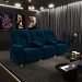 Poltrona Reclinável 3 lugares para Sala de Cinema Romeo F05 Veludo Azul Marinho - Lyam Decor