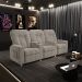Poltrona Reclinável 3 lugares para Sala de Cinema Romeo F05 Veludo Capuccino - Lyam Decor