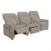 Poltrona Reclinável 3 lugares para Sala de Cinema Romeo F05 Veludo Capuccino - Lyam Decor
