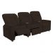 Poltrona Reclinável 3 lugares para Sala de Cinema Romeo F05 Veludo Marrom - Lyam Decor