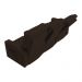 Poltrona Reclinável 3 lugares para Sala de Cinema Romeo F05 Veludo Marrom - Lyam Decor