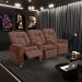 Poltrona Reclinável 3 lugares para Sala de Cinema Romeo F05 Veludo Terracota - Lyam Decor