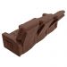 Poltrona Reclinável 3 lugares para Sala de Cinema Romeo F05 Veludo Terracota - Lyam Decor