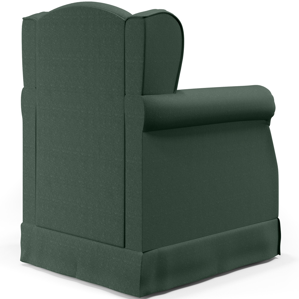 Poltrona de Amamentação com Balanço e Puff Elisa P02 Linho Verde Musgo - Lyam Decor