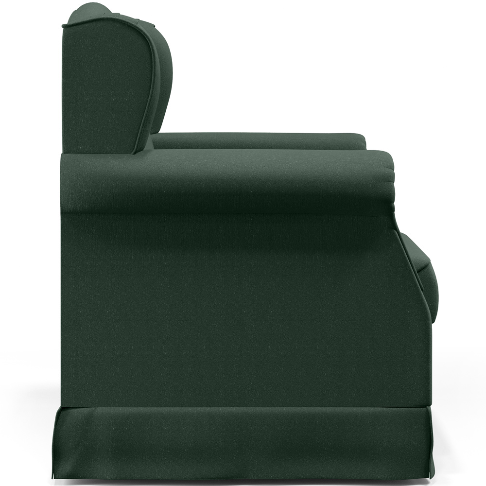 Poltrona de Amamentação com Balanço e Puff Elisa P02 Linho Verde Musgo - Lyam Decor