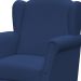 Poltrona de Amamentação com Balanço e Puff Elisa P02 Suede Azul Marinho - Lyam Decor