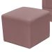 Poltrona de Amamentação com Balanço e Puff Elisa P02 Suede Rosê - Lyam Decor