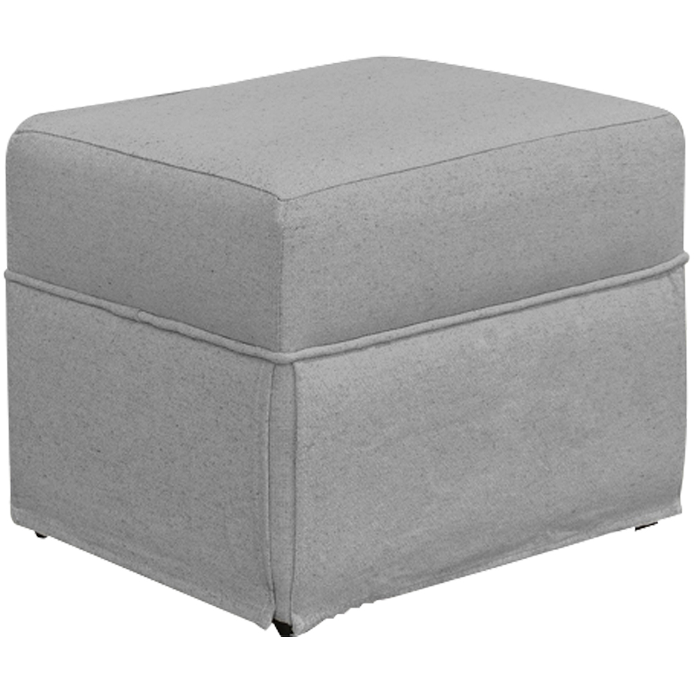 Poltrona de Amamentação com Balanço e Puff Helena P02 Capitonê Linho Cinza - Lyam Decor