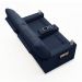 Poltrona do Papai Reclinável Cinema 2 Lugares Manual Baú USB Haifa F05 Facto Azul - Lyam Decor