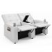 Poltrona do Papai Reclinável Cinema 2 Lugares Manual Baú USB Haifa F05 Facto Branco - Lyam Decor
