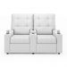 Poltrona do Papai Reclinável Cinema 2 Lugares Manual Baú USB Haifa F05 Facto Branco - Lyam Decor