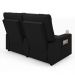 Poltrona do Papai Reclinável Cinema 2 Lugares Manual Baú USB Haifa F05 Facto Preto - Lyam Decor