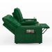 Poltrona do Papai Reclinável Cinema 2 Lugares Manual Baú USB Haifa F05 Facto Verde Musgo -Lyam Decor