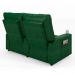 Poltrona do Papai Reclinável Cinema 2 Lugares Manual Baú USB Haifa F05 Facto Verde Musgo -Lyam Decor