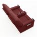 Poltrona do Papai Reclinável Cinema 2 Lugares Manual Baú USB Haifa F05 Facto Vermelho - Lyam Decor