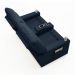 Poltrona do Papai Reclinável Cinema 2 Lugares Manual Baú USB Haifa F05 Veludo Azul - Lyam Decor