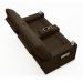 Poltrona do Papai Reclinável Cinema 2 Lugares Manual Baú USB Haifa F05 Veludo Marrom - Lyam Decor