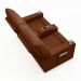 Poltrona do Papai Reclinável Cinema 2 Lugares Manual Baú USB Haifa F05 Veludo Terracota - Lyam Decor