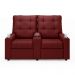 Poltrona do Papai Reclinável Cinema 2 Lugares Manual Baú USB Haifa F05 Veludo Vermelho - Lyam Decor