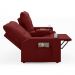 Poltrona do Papai Reclinável Cinema 2 Lugares Manual Baú USB Haifa F05 Veludo Vermelho - Lyam Decor