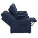 Poltrona do Papai Reclinável Cinema 3 Lugares Manual Baú USB Haifa F05 Facto Azul - Lyam Decor