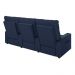 Poltrona do Papai Reclinável Cinema 3 Lugares Manual Baú USB Haifa F05 Facto Azul - Lyam Decor