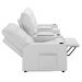Poltrona do Papai Reclinável Cinema 3 Lugares Manual Baú USB Haifa F05 Facto Branco - Lyam Decor