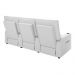 Poltrona do Papai Reclinável Cinema 3 Lugares Manual Baú USB Haifa F05 Facto Branco - Lyam Decor