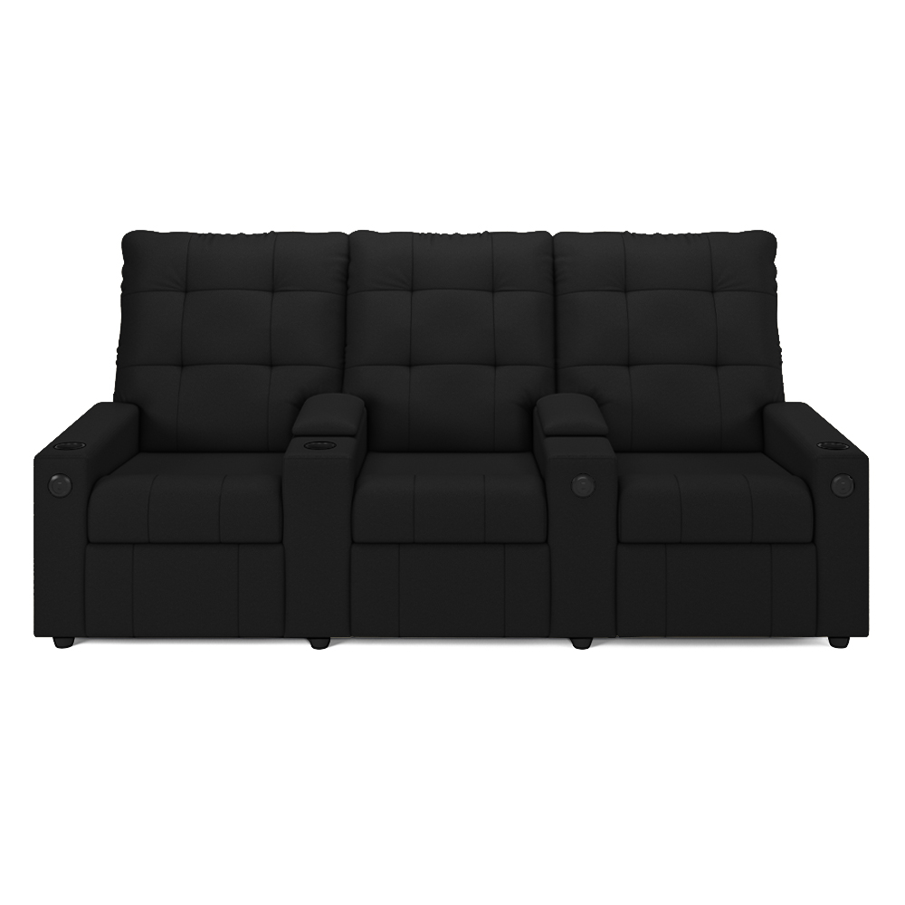 Poltrona do Papai Reclinável Cinema 3 Lugares Manual Baú USB Haifa F05 Facto Preto - Lyam Decor