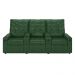 Poltrona do Papai Reclinável Cinema 3 Lugares Manual Baú USB Haifa F05 Facto Verde Musgo -Lyam Decor