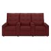 Poltrona do Papai Reclinável Cinema 3 Lugares Manual Baú USB Haifa F05 Facto Vermelho -Lyam Decor