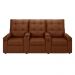 Poltrona do Papai Reclinável Cinema 3 Lugares Manual Baú USB Haifa F05 Veludo Terracota - Lyam Decor