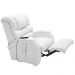 Poltrona do Papai Reclinável Elétrica com Controle Biorne F05 Corano Branco - Lyam Decor