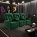 Poltrona do Papai Reclinável Manual 3 Lugares Sala de Cinema Romeo F05 Facto Verde - Lyam Decor