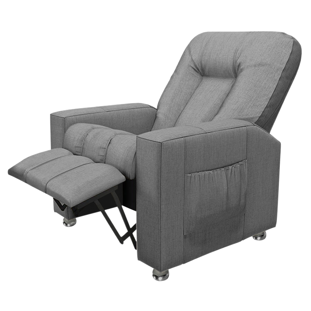 Poltrona do Papai Reclinável Romeo F05 Linho Cinza - Lyam Decor