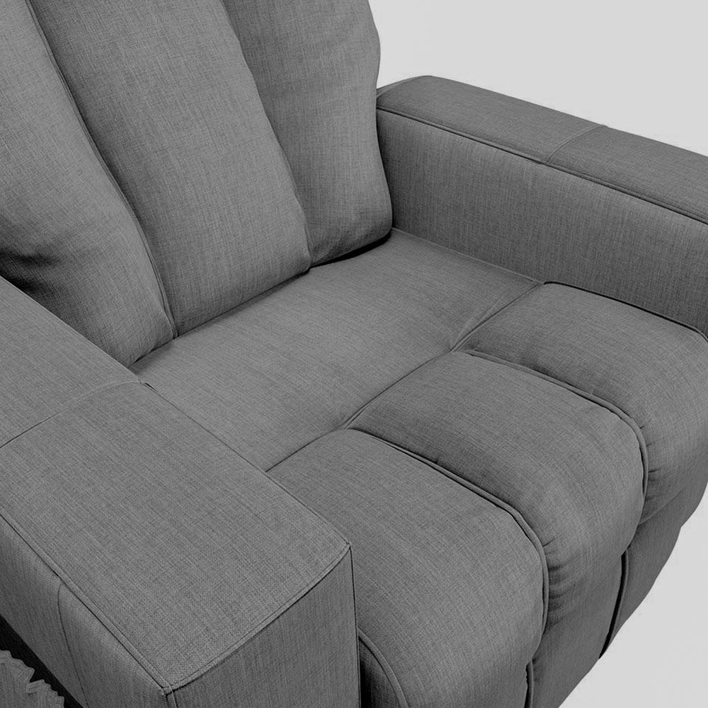 Poltrona do Papai Reclinável Romeo F05 Linho Cinza - Lyam Decor