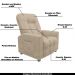 Poltrona do Papai Reclinável Romeo F05 Suede Bege - Lyam Decor
