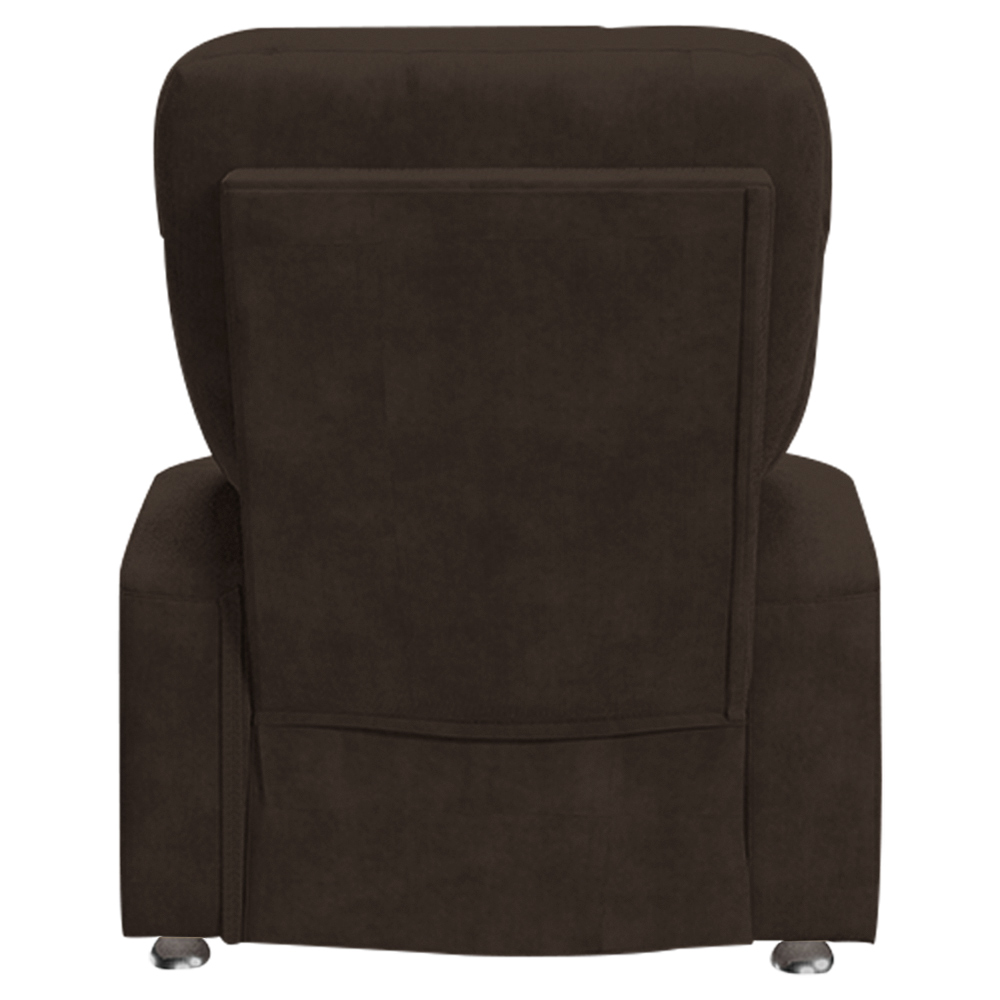 Poltrona do Papai Reclinável Romeo F05 Veludo Marrom - Lyam Decor