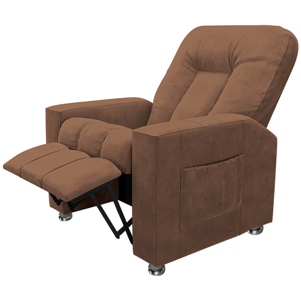 Poltrona do Papai Reclinável Romeo F05 Veludo Terracota - Lyam Decor