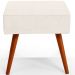 Puff Banqueta Decorativa Com Pés Palito Lívia W01 Linho Cru - Lyam Decor