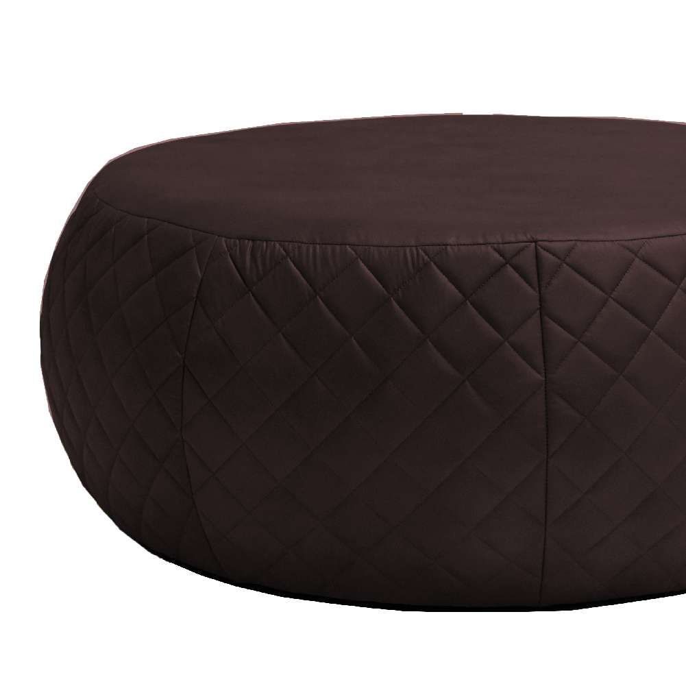Puff Banqueta Decorativa Para Sala de Estar Golf D02  Tressê 1,05 Corano Marrom C-34 - Lyam Decor
