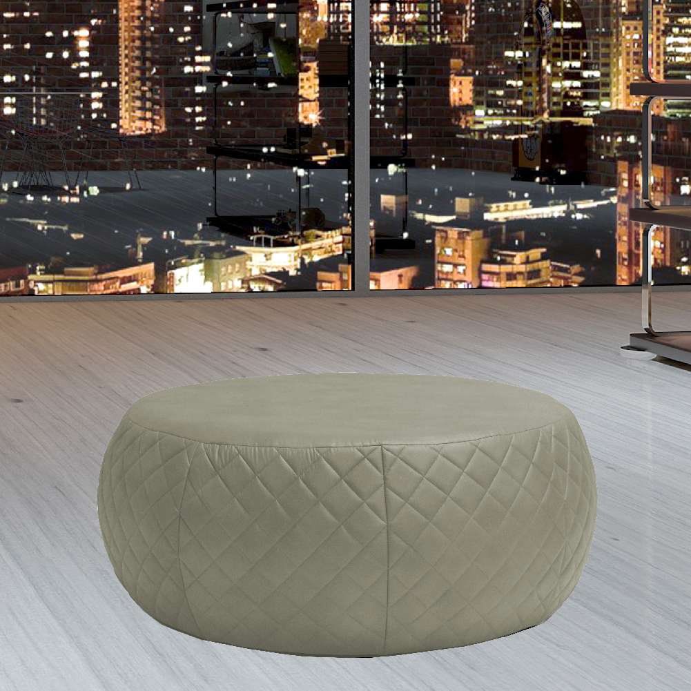 Puff Banqueta Decorativa Para Sala de Estar Golf D02 Tressê 1,05 Corano Bege Escuro C-19 - Lyam Decor