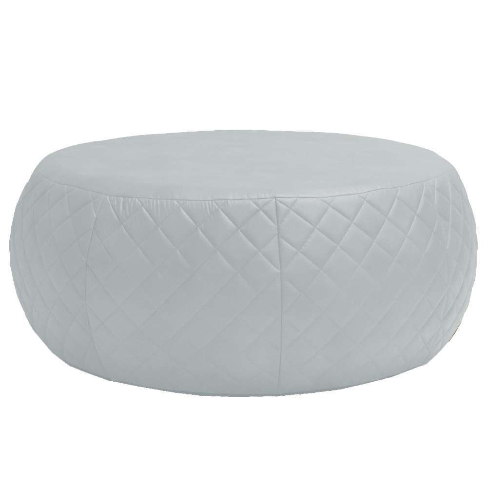 Puff Banqueta Decorativa Para Sala de Estar Golf D02 Tressê 1,05 Corano Branco C-12 - Lyam Decor