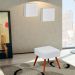 Puff Banqueta Decorativa com Pés Palito Lívia W01 Corino Branco - Lyam Decor