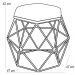 Puff Decorativo Aramado Bronze Six L02 Linho Cinza - Lyam Decor