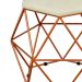 Puff Decorativo Aramado Bronze Six L02 Suede Bege - Lyam Decor