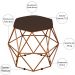 Puff Decorativo Aramado Bronze Six L02 Suede Marrom - Lyam Decor