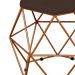 Puff Decorativo Aramado Bronze Six L02 Suede Marrom - Lyam Decor